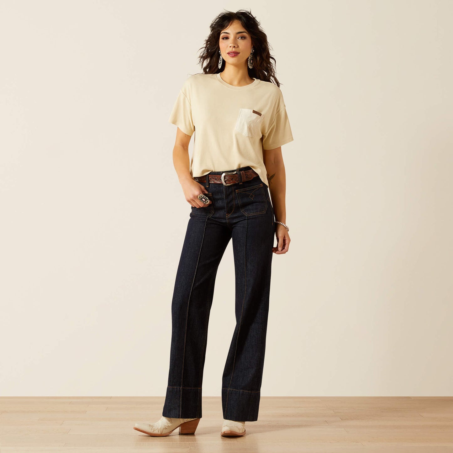 Ariat Ultra High Rise Tomboy Western Utility Wide Leg Jean Online